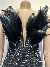 Load image into Gallery viewer, Davina Feather Rhinestone Dress FancySticated
