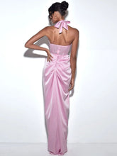 Load image into Gallery viewer, Elegant Draping Satin Dress FancySticated
