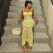 Load image into Gallery viewer, Levana Lace Maxi Dress- Yellow
