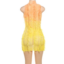 Load image into Gallery viewer, So Gradient Tassel Mini Dress
