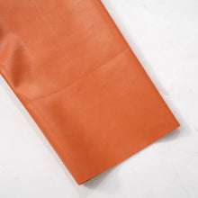 Load image into Gallery viewer, Orange Leather Pleated Mini Dress
