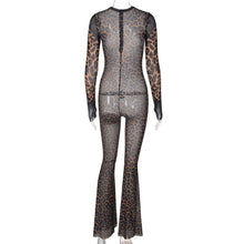 Load image into Gallery viewer, Joya Leopard Mesh Jumpsuit
