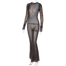 Load image into Gallery viewer, Joya Leopard Mesh Jumpsuit
