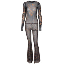 Load image into Gallery viewer, Joya Leopard Mesh Jumpsuit
