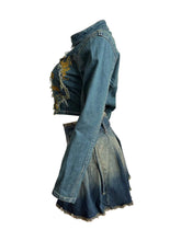 Load image into Gallery viewer, Aliya Pleated Denim Skirt Set
