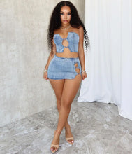 Load image into Gallery viewer, Fab Denim Mini Skirt Set
