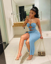 Load image into Gallery viewer, Sky Blue Bodycon Dress
