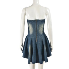 Load image into Gallery viewer, Lissa Denim Ruffled Mini Dress
