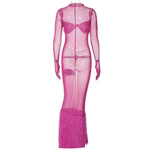 Load image into Gallery viewer, Fur Mesh Maxi Dress
