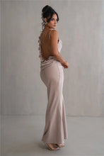 Load image into Gallery viewer, Floral Draped Backless Dress
